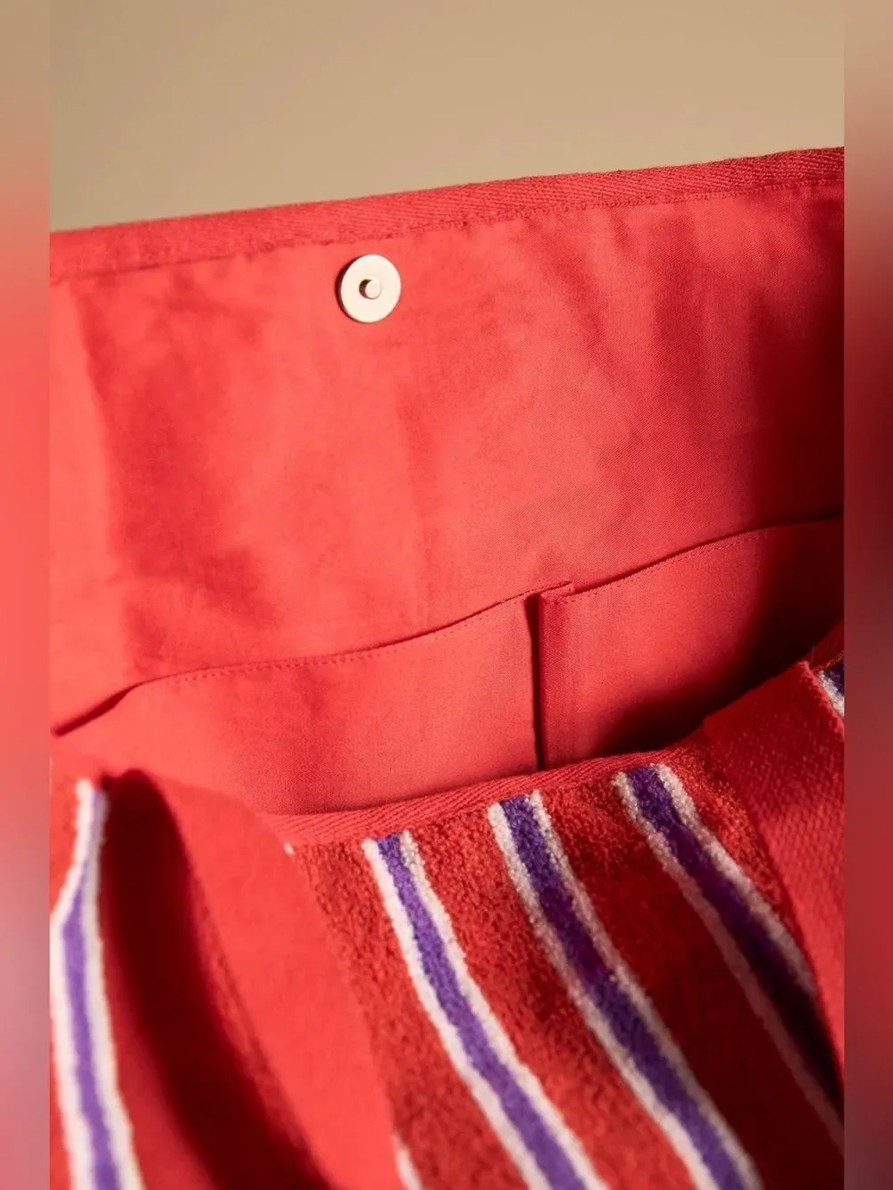 New Anthropologie Striped Terry Summer Tote One Size